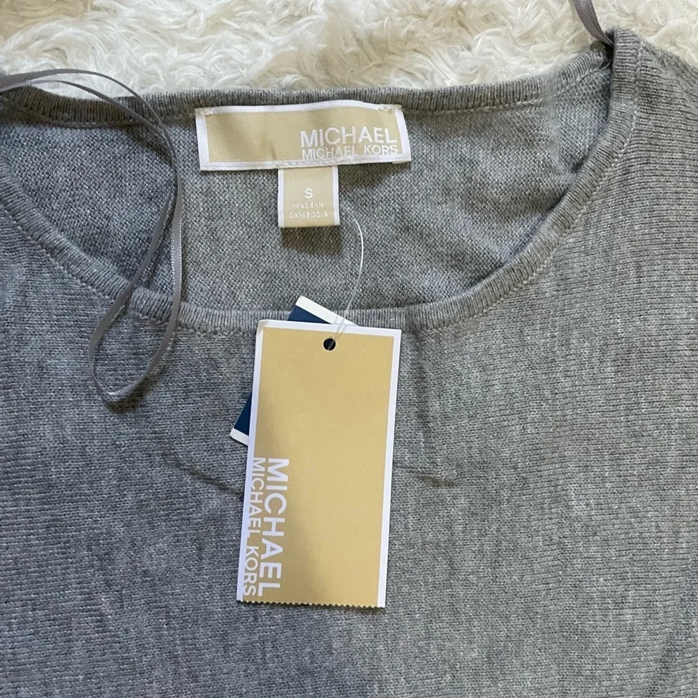 Michael Kors Heather Gray Knit Top